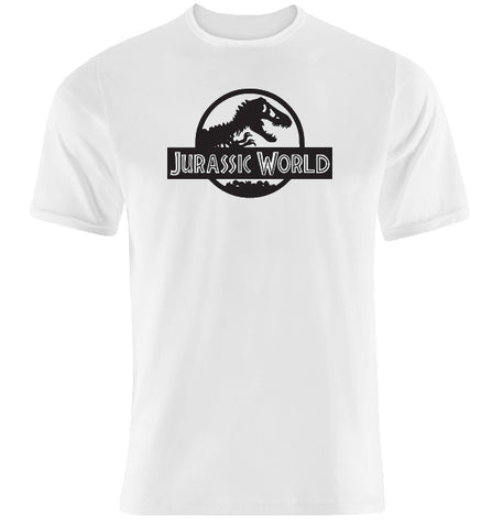 T-shirt maglietta Jurassic World - Colore Bianco-Logo Nero -  Taglia S