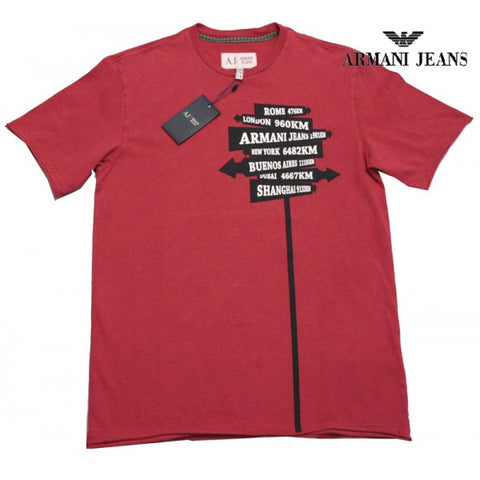 Armani Jeans - M6H16 - BY/J4 - maglietta uomo - Taglia S - Rosso