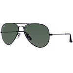 Ray-Ban Aviator Classic - RB3025 L2823 58-14 - Neri e Lenti Verdi G-15