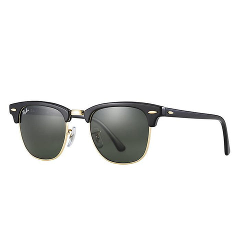 Ray-Ban Clubmaster - RB3016 W0365 49-21 - Neri e Lenti Verdi G-15