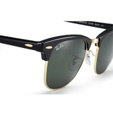 Ray-Ban Clubmaster - RB3016 W0365 49-21 - Neri e Lenti Verdi G-15