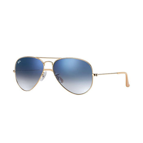 Ray-Ban Aviator Gradient-Oro-Lenti Azzurro Sfumata-RB3025 001/3F 58-14