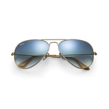 Ray-Ban Aviator Gradient-Oro-Lenti Azzurro Sfumata-RB3025 001/3F 58-14