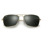 Ray-Ban Caravan - Montatura Oro - Lenti Verdi - RB3136 001 58-15