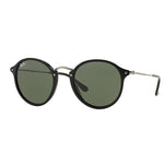 Ray-Ban Round Fleck - Montatura Nera- Lenti Verdi - RB2447 901 49-21