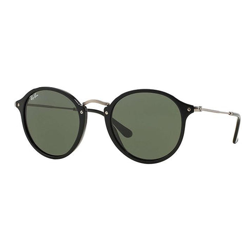 Ray-Ban Round Fleck - Montatura Nera- Lenti Verdi - RB2447 901 49-21