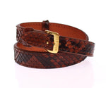 Nialaya Snakeskin CZ LOVE Bracciale in argento dorato 18 carati - M