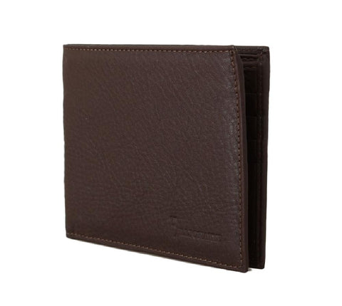 Portafoglio Bifold in pelle marrone miliardario italiano