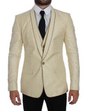 Blazer 2 pezzi Dolce & Gabbana in seta a pois beige - Taglia IT48-M