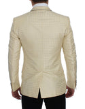 Blazer 2 pezzi Dolce & Gabbana in seta a pois beige - Taglia IT48-M