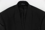 Blazer a un bottone sottile in seta nera Dolce & Gabbana - IT52-XL