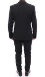 Abito slim fit doppiopetto a righe nere Dolce & Gabbana - IT54-XL