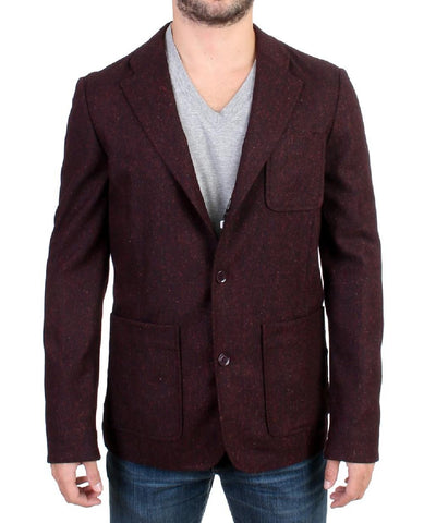 Blazer a due bottoni GF Ferre in misto lana bordeaux - Taglia IT48-M