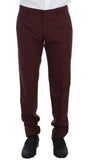 Abito 3 pezzi slim in lana stretch bordeaux Dolce & Gabbana - IT54-XL