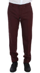 Tuta aderente 3 pezzi slim in lana bordeaux Dolce & Gabbana - IT50-L