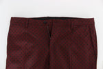 Tuta aderente 3 pezzi slim in lana bordeaux Dolce & Gabbana - IT50-L