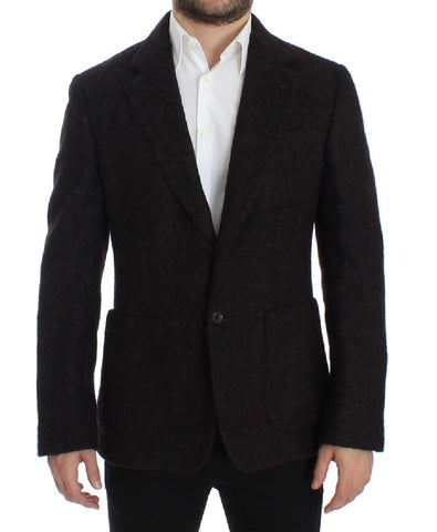 Blazer due bottoni Dolce & Gabbana Bordeaux alpaga - Taglia IT52-XL