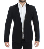 Dolce & Gabbana Giacca slim fit nera in lana stretch - Taglia IT48-M