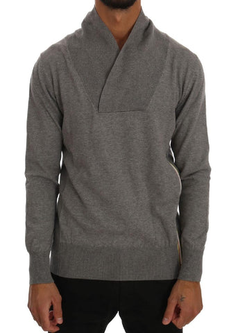 Pullover in cotone grigio Daniele Alessandrini - IT52-XL