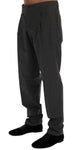 Pantaloni in cotone a righe grigi Dolce & Gabbana - Taglia IT50-L