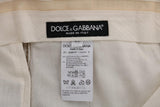 Pantaloni in cotone elasticizzato marrone Dolce & Gabbana - IT52-XL