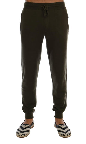 Pantaloni sportivi Dolce & Gabbana Green Cashmere Gym Training - L