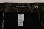 Pantaloncini modello militare cotone verde nero Dolce&Gabbana-IT60-4XL