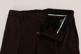 Pantaloni formali stretch in lana viola Dolce & Gabbana - IT56-3XL