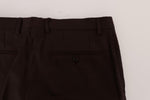 Pantaloni formali stretch in lana viola Dolce & Gabbana - IT56-3XL