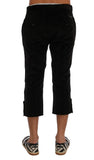 Pantaloni corti a righe in cotone nero Dolce & Gabbana - Taglia IT46-S