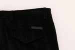 Pantaloni corti a righe in cotone nero Dolce & Gabbana - Taglia IT46-S