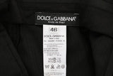 Pantaloni corti a righe in cotone nero Dolce & Gabbana - Taglia IT46-S