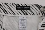 Pantaloncini casual a righe bianchi e neri Dolce & Gabbana - IT58-3XL