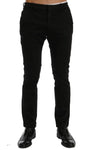 Pantaloni in cotone stretch nero aderente Costume National - IT52-XL