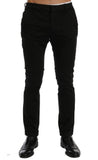 Pantaloni in cotone stretch nero aderente Costume National - IT52-XL