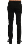 Pantaloni in cotone stretch nero aderente Costume National - IT54-XXL