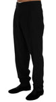 Pantaloni stretch in lana a righe blu Dolce & Gabbana - IT54-XXL