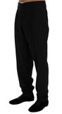 Pantaloni stretch in lana a righe blu Dolce & Gabbana - IT54-XXL