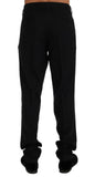 Pantaloni stretch in lana a righe blu Dolce & Gabbana - IT54-XXL