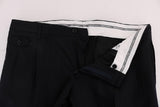 Pantaloni stretch in lana a righe blu Dolce & Gabbana - IT54-XXL