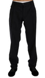 Pantaloni stretch in lana a righe blu Dolce & Gabbana - IT54-XXL