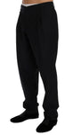 Pantaloni stretch in lana a righe blu Dolce & Gabbana - IT54-XXL