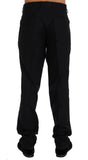 Pantaloni stretch in lana a righe blu Dolce & Gabbana - IT54-XXL