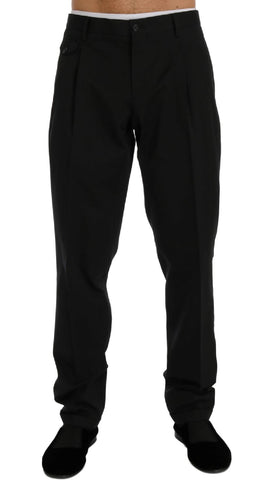 Pantaloni Formali in Cotone Rayon Dolce & Gabbana Nero - Taglia IT50-L