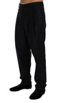 Pantaloni formali stretch in lana a righe blu Dolce & Gabbana-IT52-XL