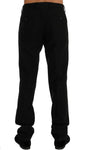 Pantaloni formali cotone nero a strisce con motivo Dolce&Gabbana-IT50-L