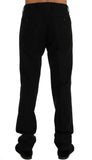 Pantaloni formali cotone nero a strisce con motivo Dolce&Gabbana-IT50-L