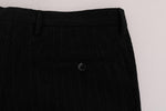 Pantaloni formali cotone nero a strisce con motivo Dolce&Gabbana-IT50-L