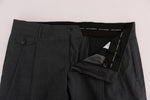 Pantaloni formali cotone grigio a strisce con motivo Dolce&Gabbana-IT50-L