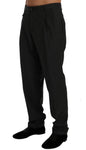 Pantaloni formali stretch in lana a righe grigie Dolce&Gabbana-IT50-L